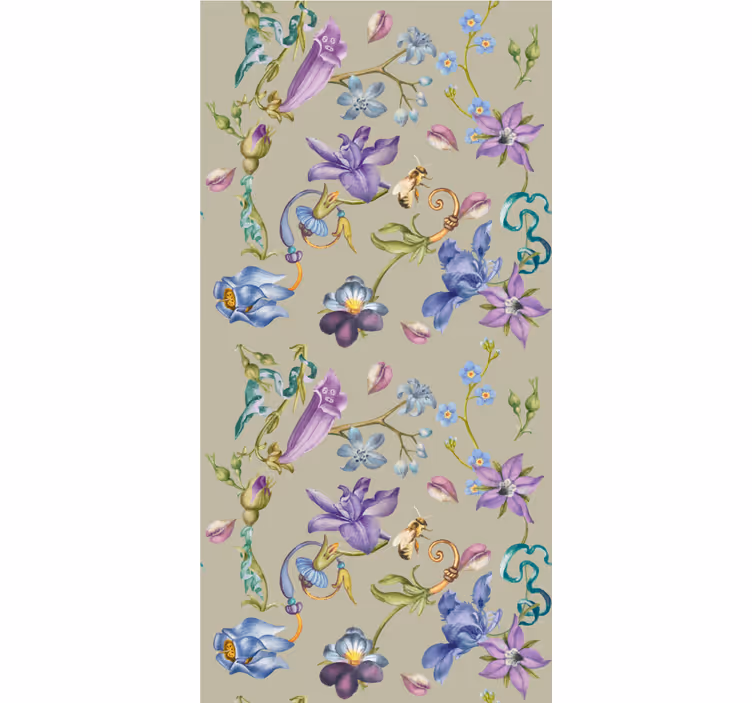 papel de parede flores design de fantasia floral - TenStickers