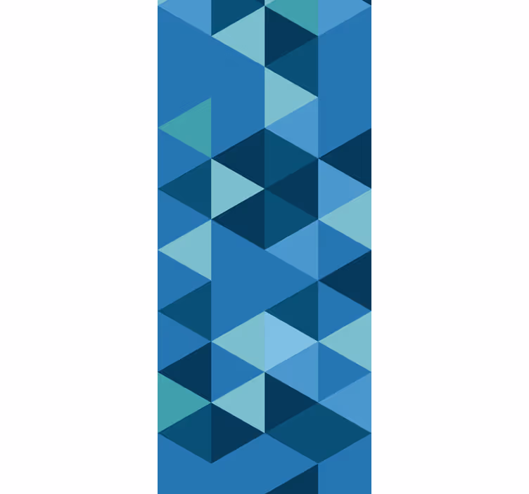 papel de parede formas geométricas pequenas figuras azuis - TenStickers