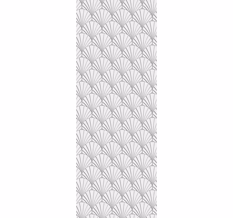 Papel de parede moderno padrão de leque elegante - TenStickers