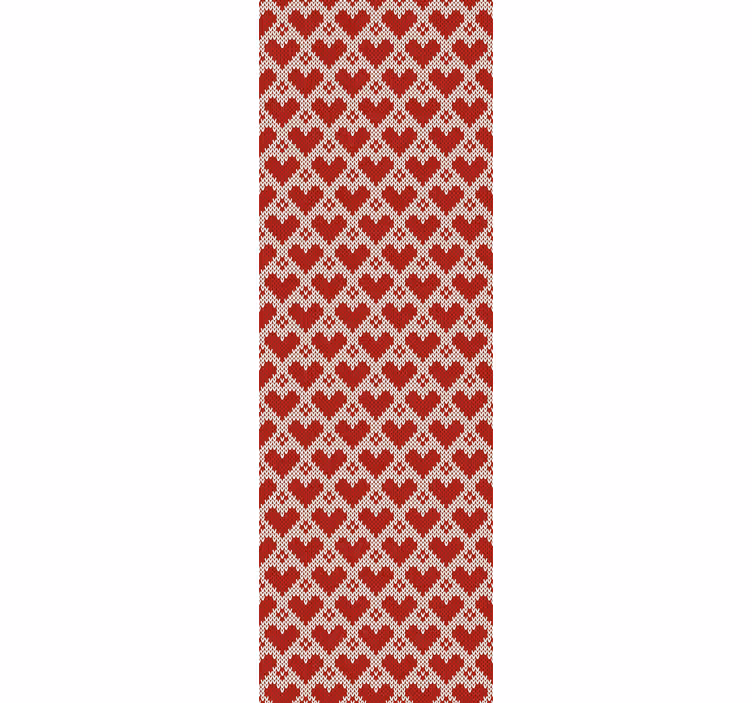 papel de parede para sala design de tecido de corações - TenStickers