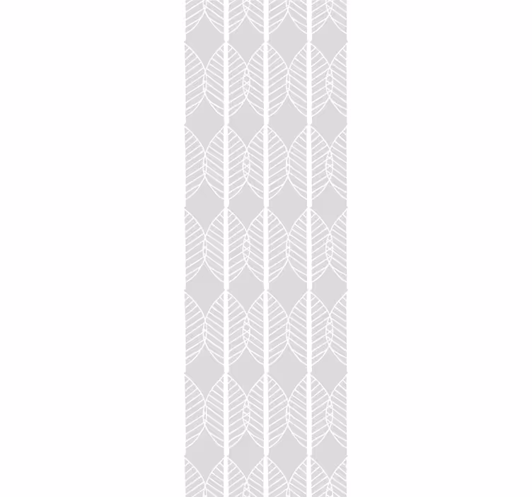 Papel de parede folhas motivo listrado cinza - TenStickers