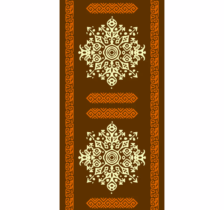 papel de parede quarto de casal mandalas douradas étnicas - TenStickers