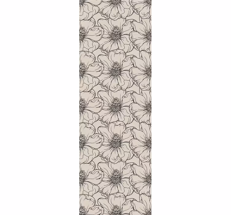 papel de parede para sala padrão de flores elegante - TenStickers