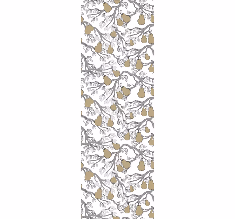 papel de parede árvores ramo com peras - TenStickers