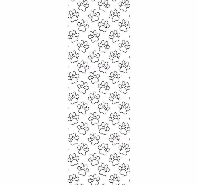 Papel de parede gatos desenho de pegada de pata - TenStickers