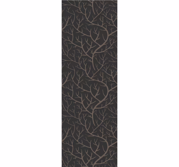 papel de parede árvores design cinza ramificado - TenStickers