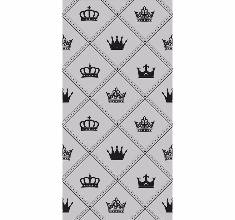papel de parede artístico padrão de coroa real - TenStickers