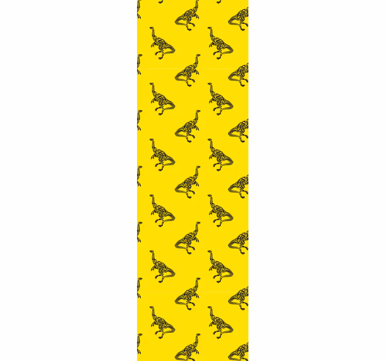 Papel de parede dinossauros aventura amarela - TenStickers
