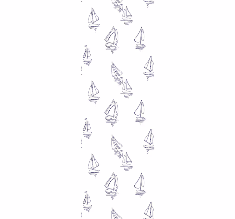 Papel de parede abstracto decoração de veleiros - TenStickers