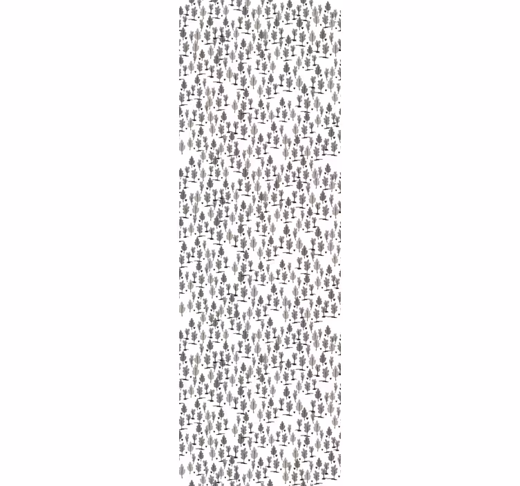 papel de parede árvores silhuetas negras nórdicas - TenStickers