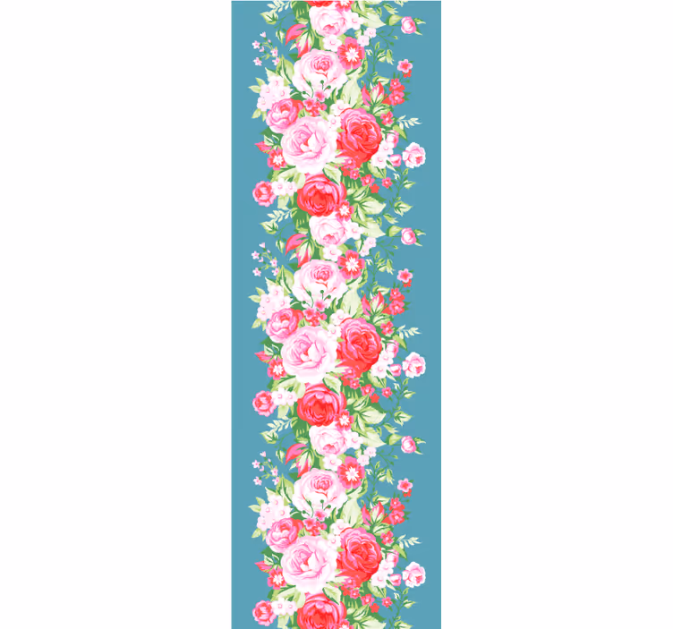 Papel de parede flores linhas verticais florais - TenStickers
