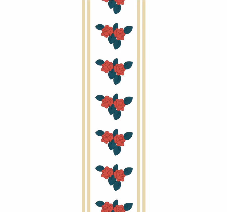 papel de parede flores elegante motivo de rosa - TenStickers