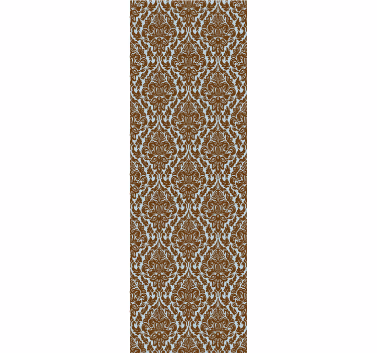 papel de parede outros vintage damasco marrom menta - TenStickers