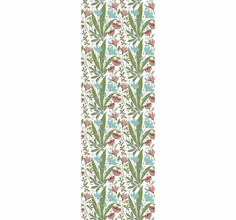 papel de parede flores arranjo de folhas florais - TenStickers