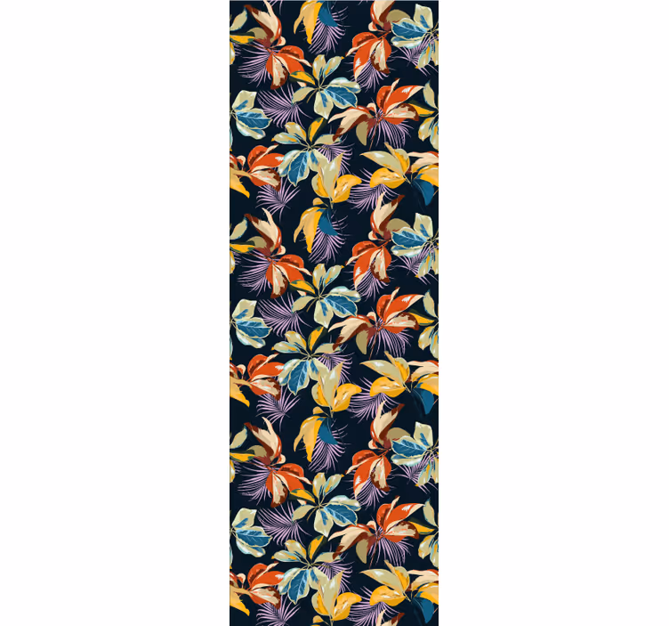 papel de parede flores copa de selva vívida - TenStickers