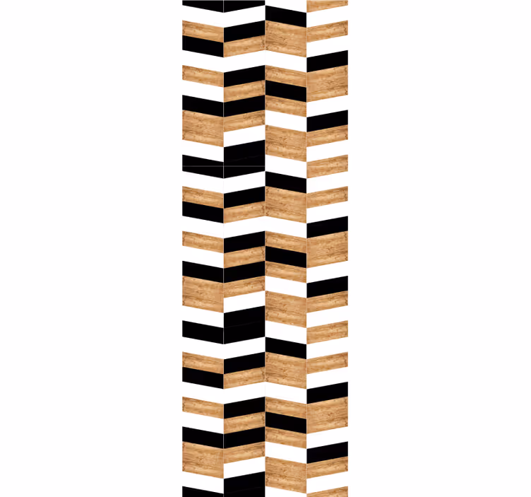 papel de parede horizontal design de madeira chevron - TenStickers