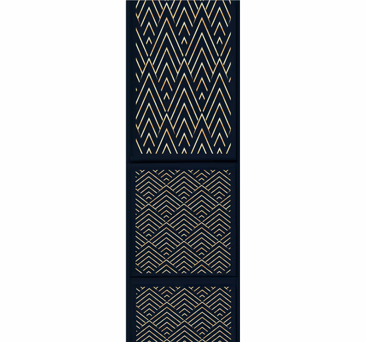 Papel de parede quarto de casal com linhas zigzag elegantes - TenStickers