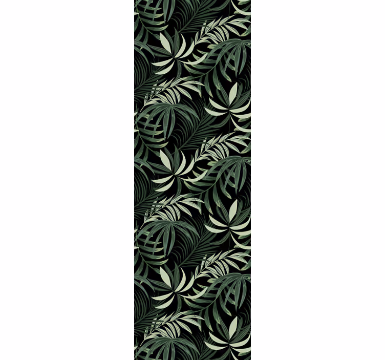 papel de parede selva arranjo de folhagens tropicais - TenStickers