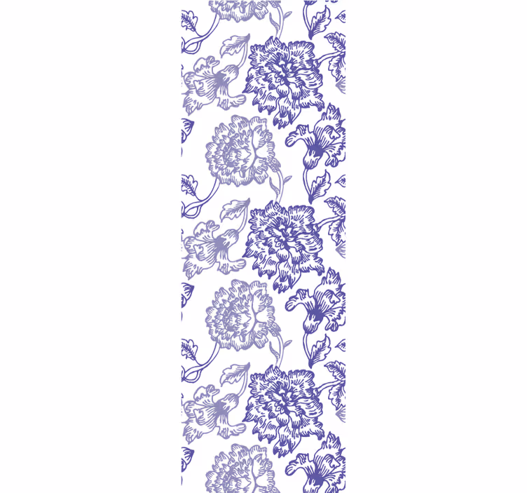 papel de parede floral flor índigo azul - TenStickers