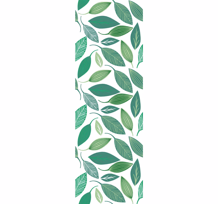 Papel de parede folhas elementos botânicos verdes - TenStickers