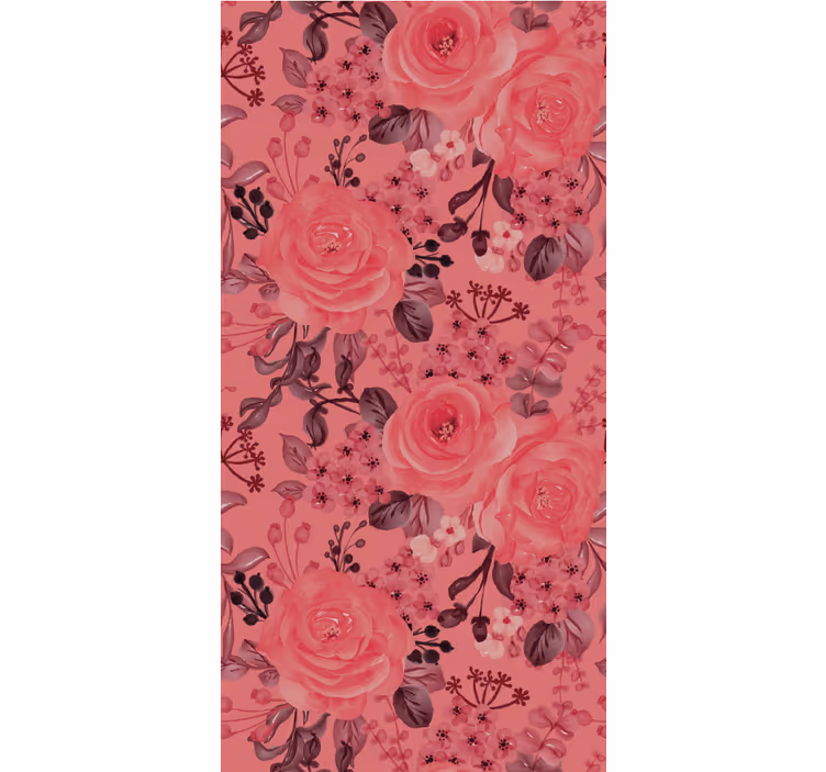 papel de parede flores flor de rosa rosa - TenStickers