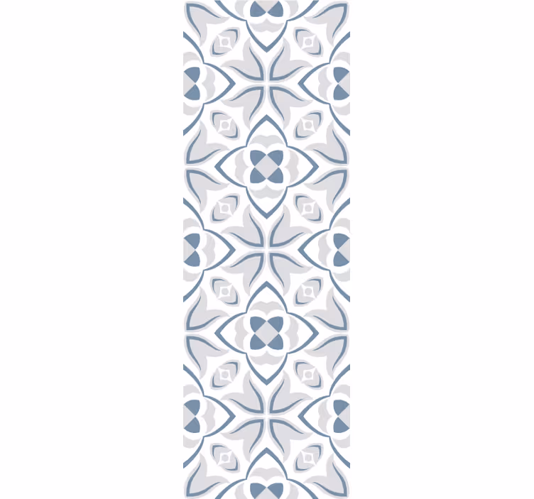 papel de parede azulejo formas florais elegantes - TenStickers