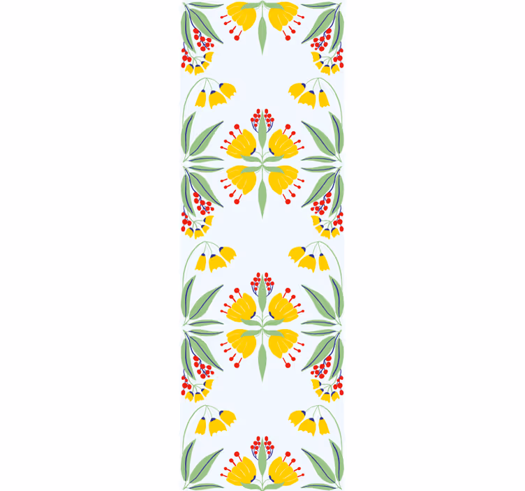 papel de parede flores arranjo floral amarelo - TenStickers