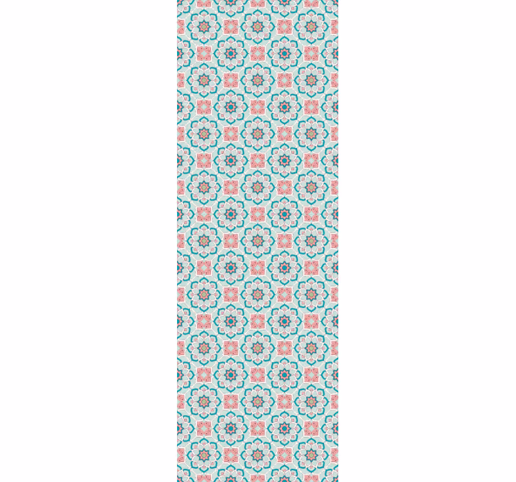 papel de parede floral flor e estrela - TenStickers