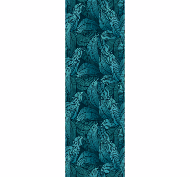 Papel de parede folhas arranjo verde estilizado - TenStickers
