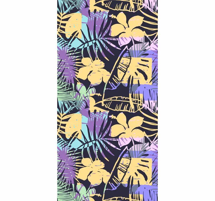 Papel de parede natureza harmonia floral tropical - TenStickers