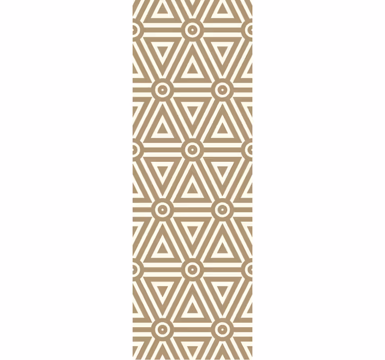 papel de parede formas geométricas arranjo triangular bege - TenStickers
