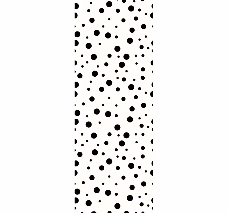 Papel de parede círculos e bolinhas pontos pretos - TenStickers
