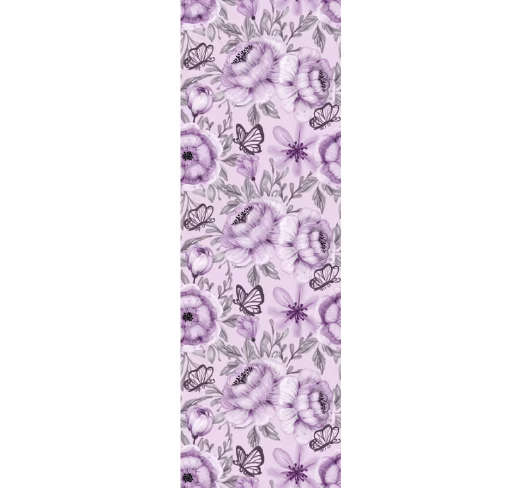 papel de parede flores arranjo de borboletas florais - TenStickers