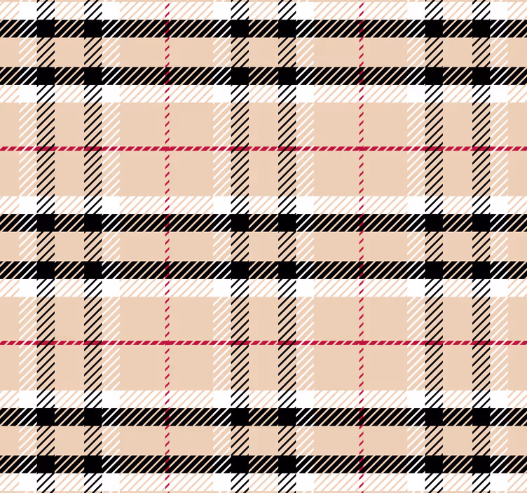 papel de parede quarto de casal tartã burberry - TenStickers