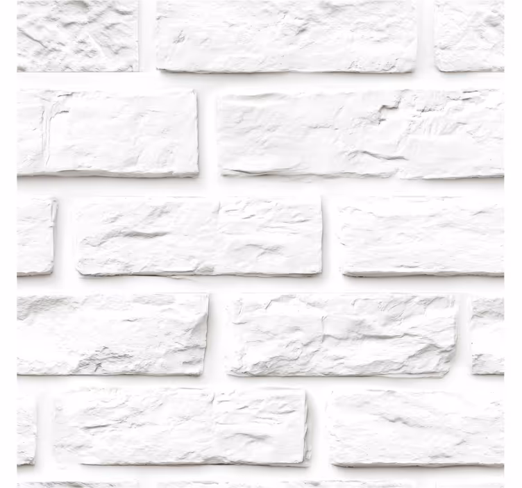 papel de parede para cozinha tijolos de pedra branca - TenStickers