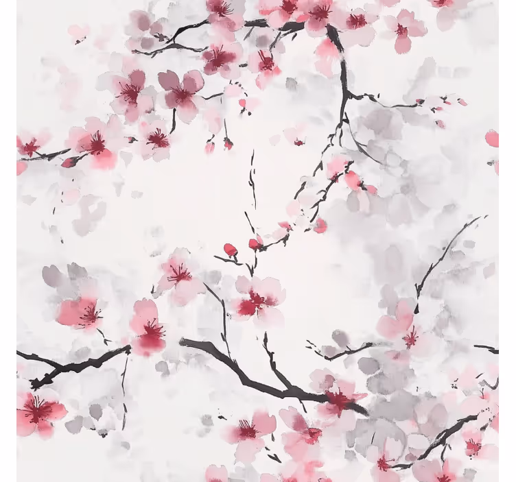 papel de parede casa de banho revestimento de parede com flor de  - TenStickers