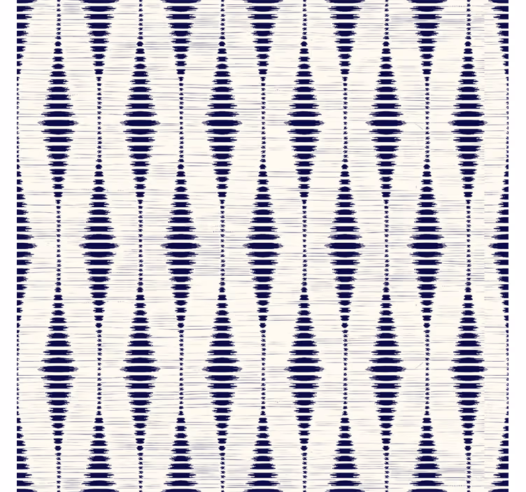 Papel de parede geométrico rabaul ikat azul marinho - TenStickers