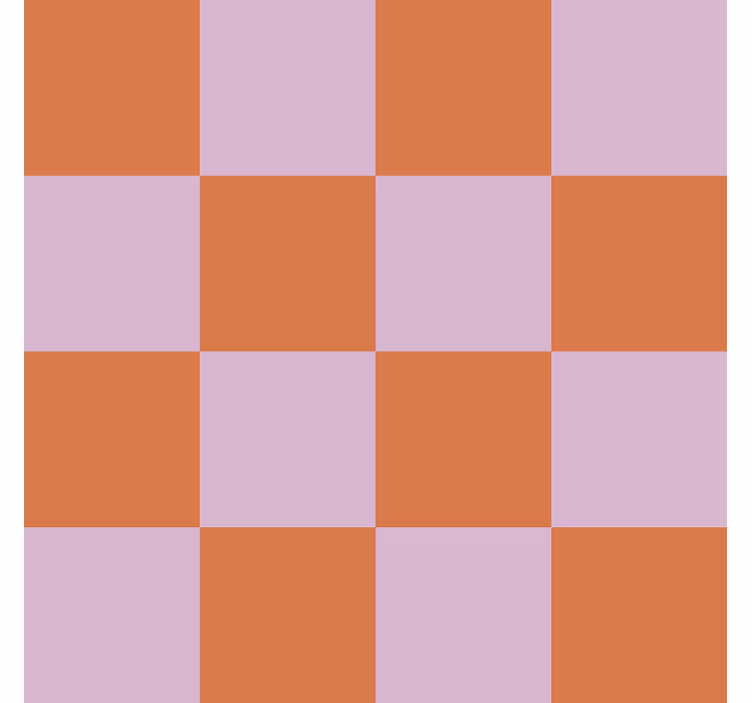 papel de parede azulejo motivo em tons de laranja - TenStickers