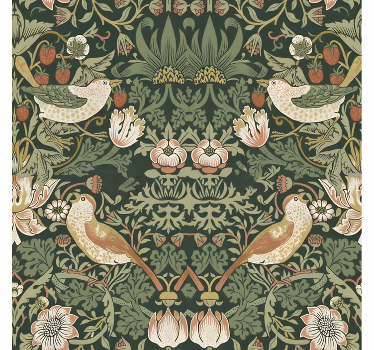 Papel de parede pássaros estilo morris - TenStickers