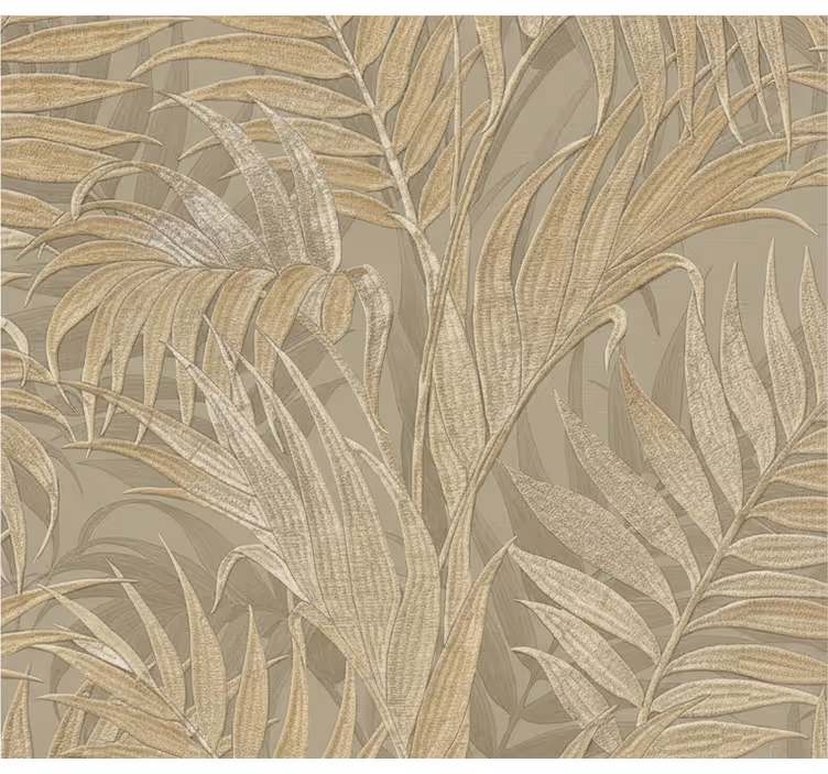 Papel de parede folhas textura de palmeira bege - TenStickers