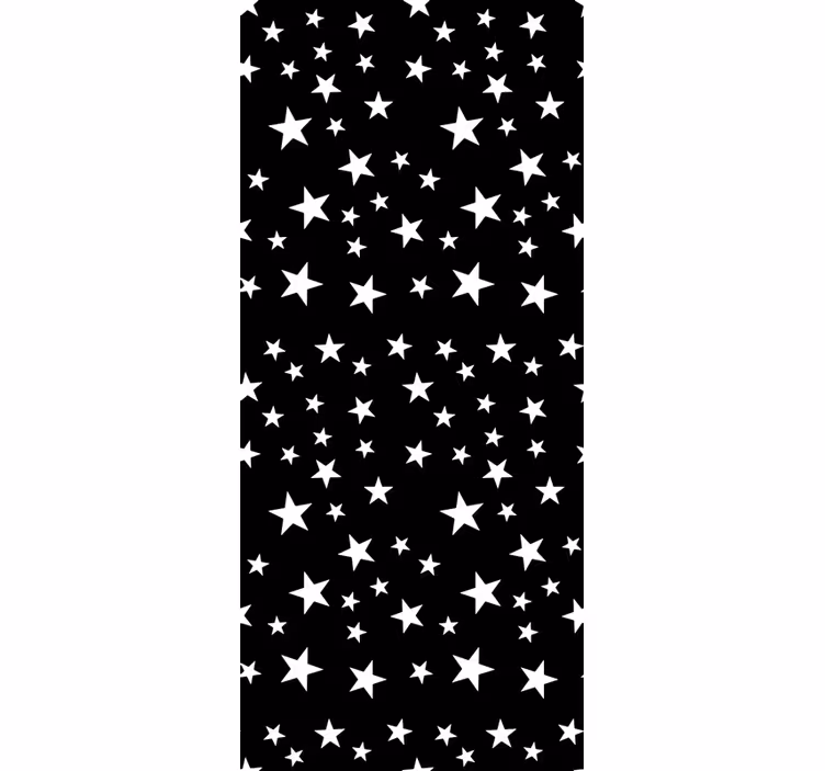 Papel de parede estrelas elegância em preto e branco - TenStickers
