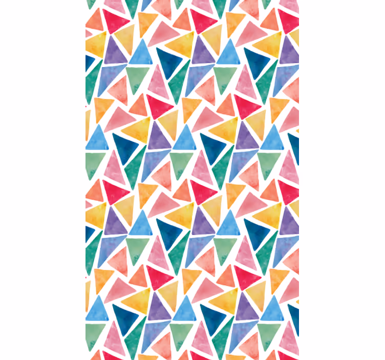 Papel de parede formas geométricas triângulos coloridos alegres - TenStickers