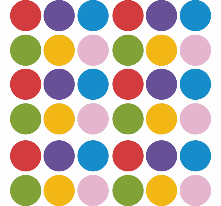 Papel de parede formas geométricas círculos coloridos - TenStickers