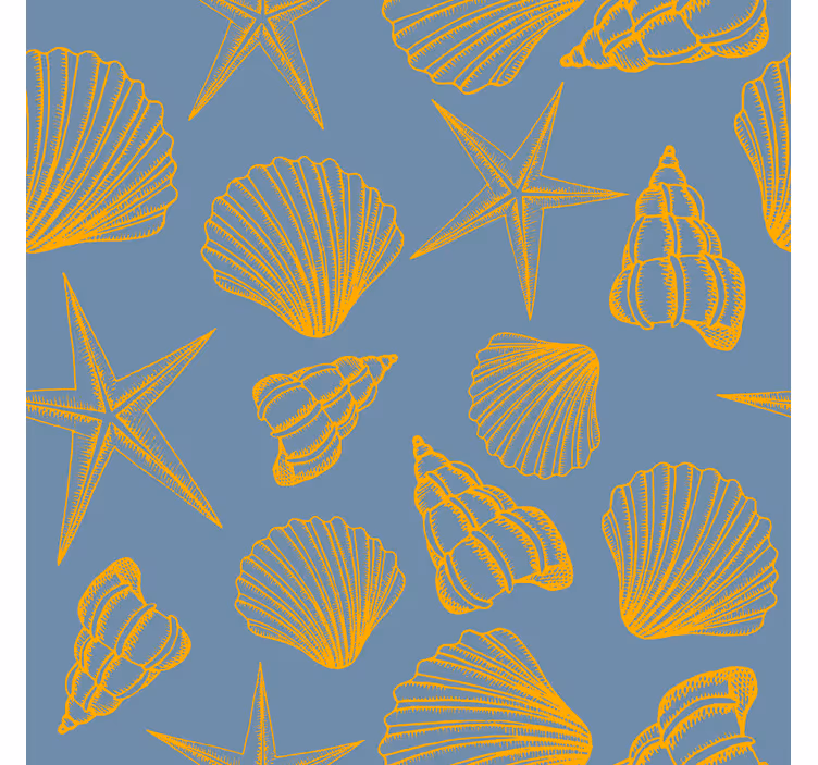 Papel de parede natureza conchas e estrelas - TenStickers
