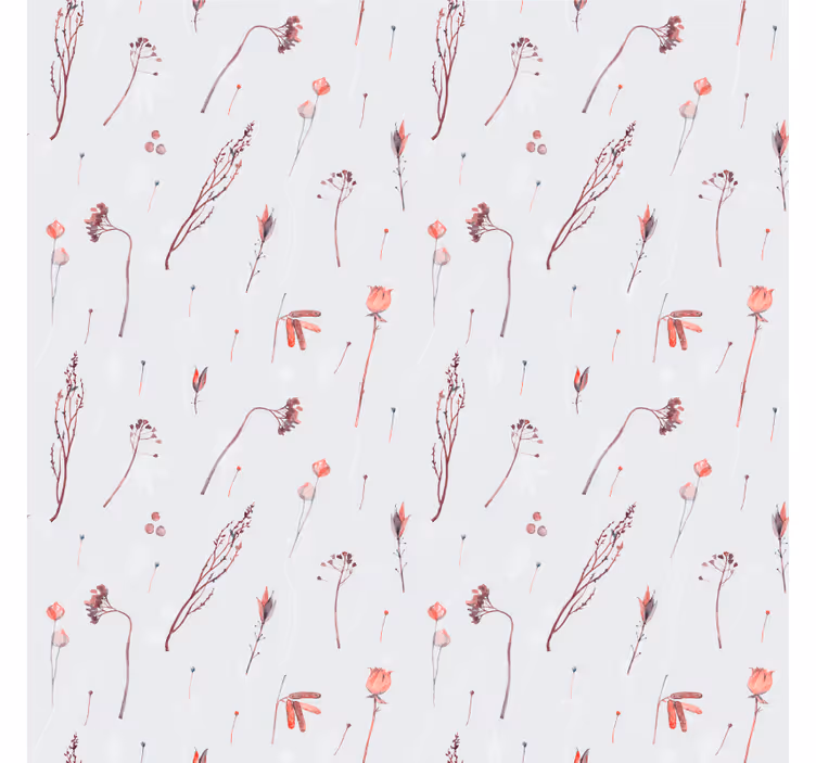 Papel de parede natureza padrão floral delicado - TenStickers