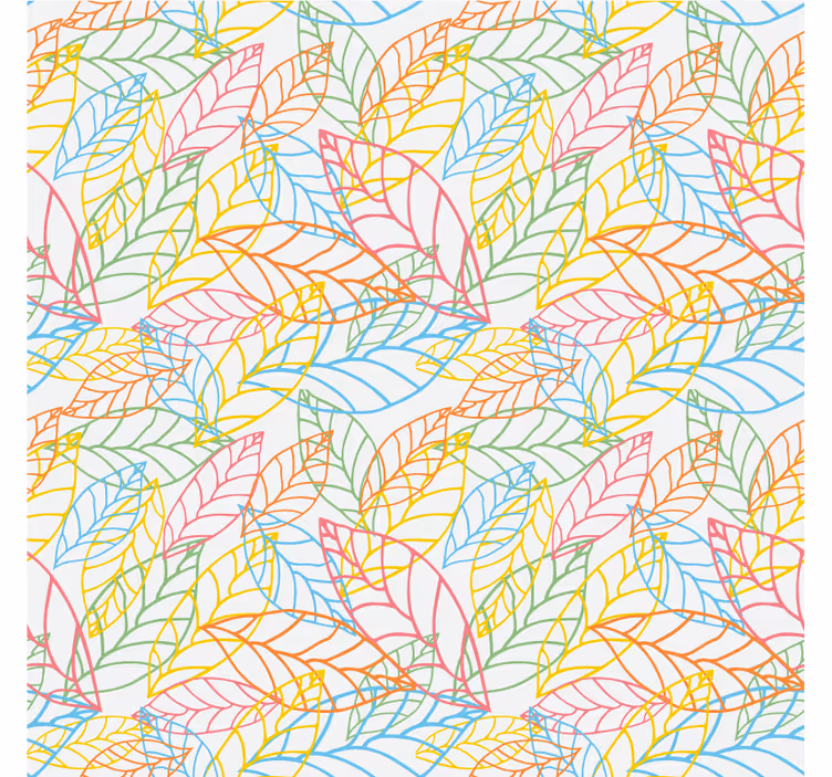 Papel de parede natureza componentes de folhas vibrantes - TenStickers