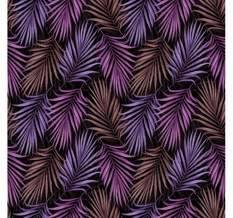 Papel de parede natureza com motivo de folha roxa - TenStickers