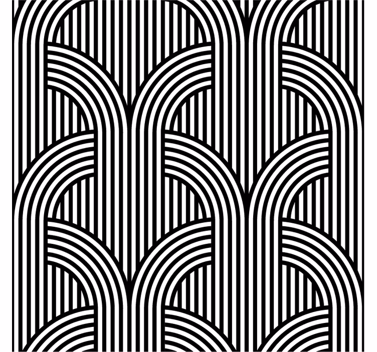 Papel de parede ornamental arcos preto e branco - TenStickers
