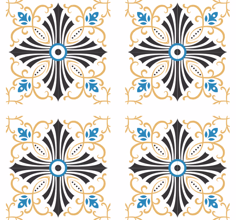 Papel de parede ornamental com design espiral vintage - TenStickers