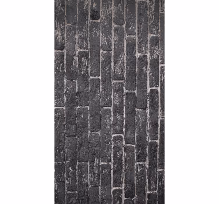 Papel de parede ornamental parede cinza de tijolos de pedra - TenStickers
